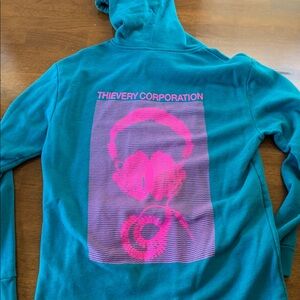 Next Level Apparel Turquoise Fleece - concert hoodie